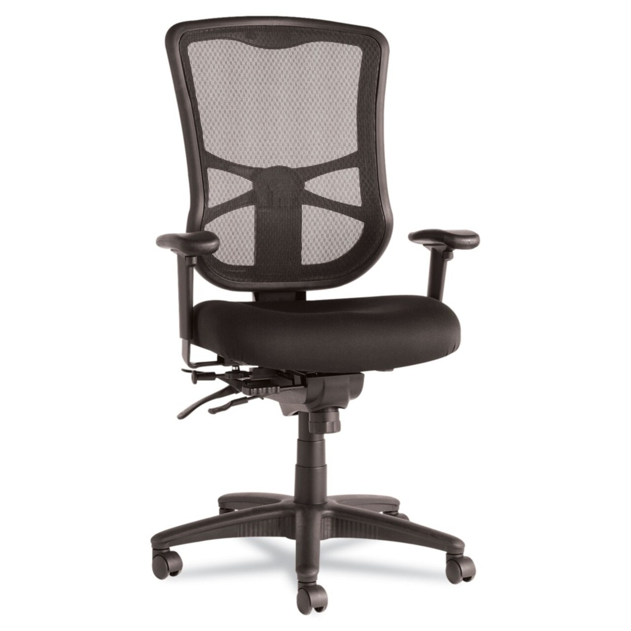 Alera 17.2 in. to 20.6 in. Seat Height Elusion Series Mesh High-Back Multifunction Chair Supports Up to 275 lbs. - Black